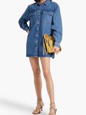 FRAME denim A-Line Shirt Dress in Brisk size XS